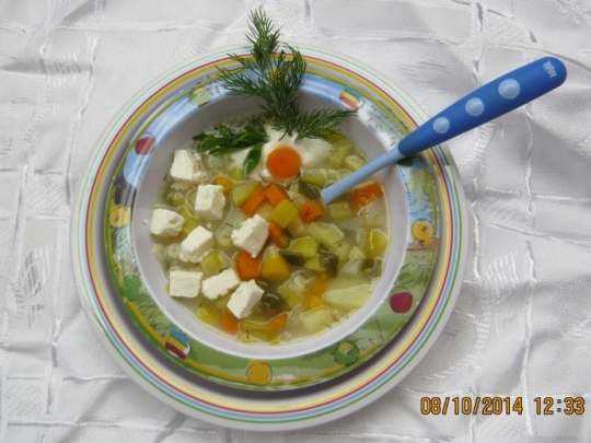 Супа от тиквички, картофи, моркови и ...