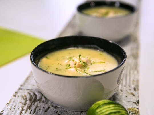 Картофена крем супа със сьомга