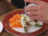 Аспержи с морски език и моркови на пара 6