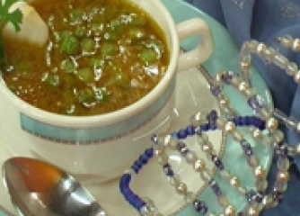 Доматена супа с грах и кокос по индийски