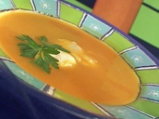 Супа от тиква с пъдпъдъчи яйца